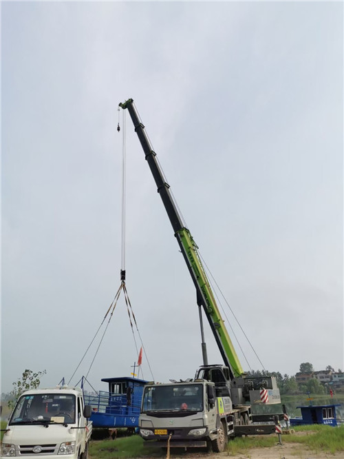 九原区桥梁建设吊装案例